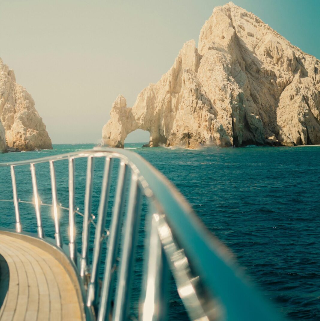 View of the Arch of Cabo San Lucas, Mexico from a Boat