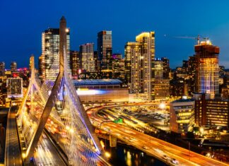 Head to Boston, Massachusetts for Your Next City Break Boston skyline at dusk, Boston, Massachusetts