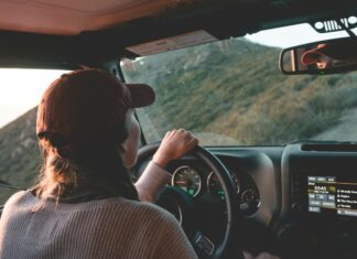 3 Best Countries For Road Trips Woman driving a van
