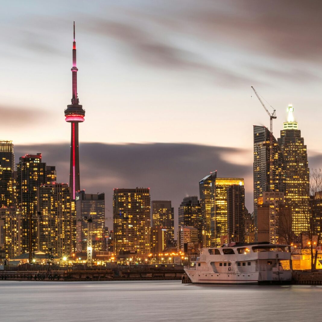 Landscape of Polson Pier, Toronto, Canada