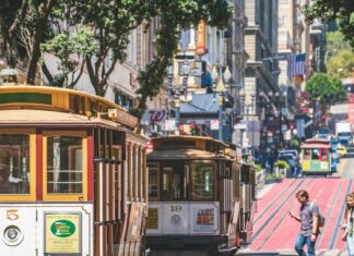 Check Out These Unusual Tourist Attractions While in San Francisco, California Trolly cars in Powell Street, San Francisco, CA, USA