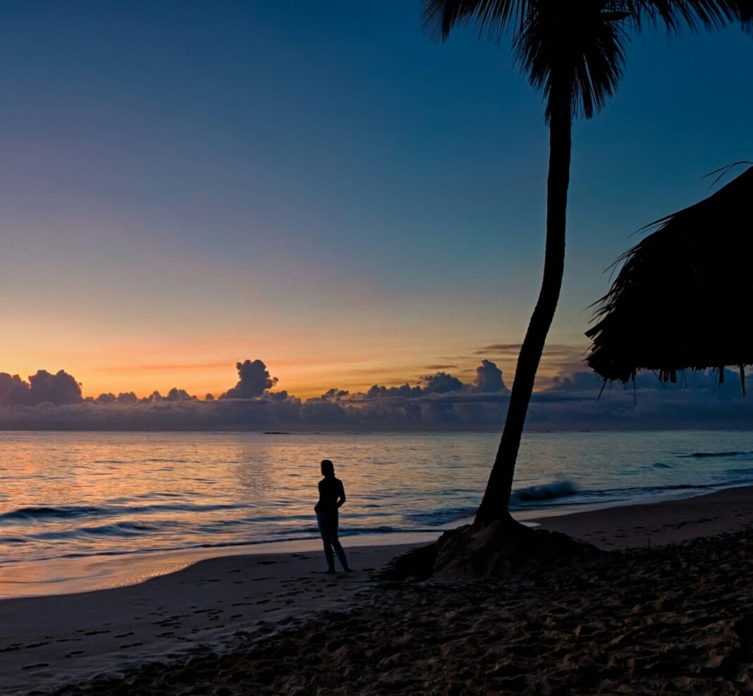 On the beach in Punta Cana, Dominican Republic.
