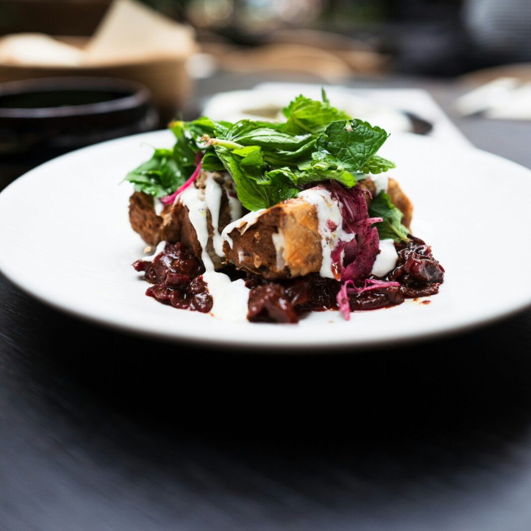 Dish on a white plate