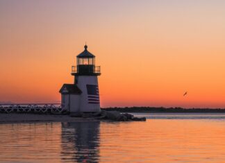 Why You Should Take a Trip To Nantucket, Massachusetts Sunrise with lighthouse in Nantucket